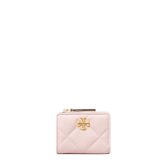 Kira Diamond Quilt Bi-Fold Wallet - Rose Salt