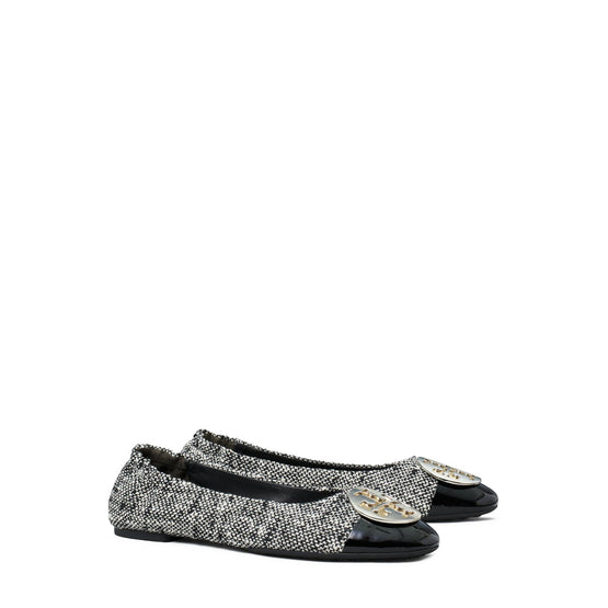 Claire Cap-Toe Ballet - Perfect Black/New Ivory