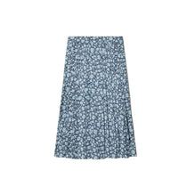Pleated Silk Skirt - Blue Archive Ditsy