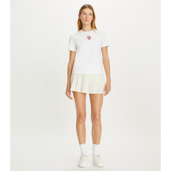 Embroidered Floral Tee - White Multi