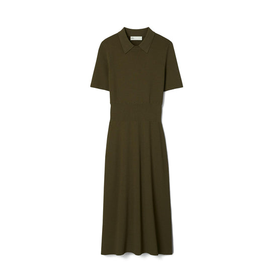 Viscose Sweater Dress - Dark Green