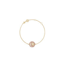 Miller Pave Double Ring Bracelet - Tory Gold/Rose