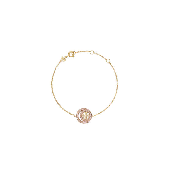 Miller Pave Double Ring Bracelet - Tory Gold/Rose