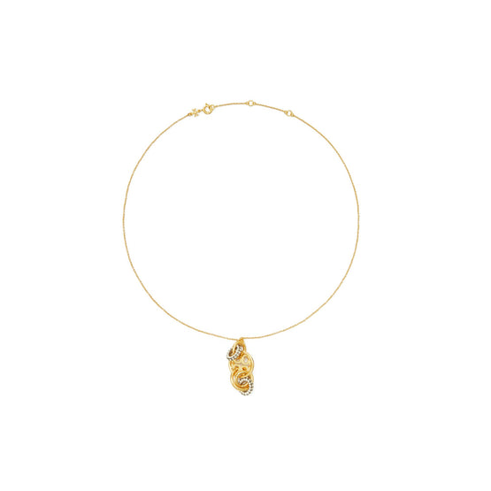 Miller Pave Interlocking Pendant - Tory Gold/Crystal