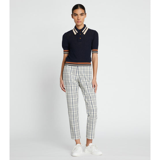 Yarn-Dyed Twill Golf Pant - Sesame Uptown Plaid