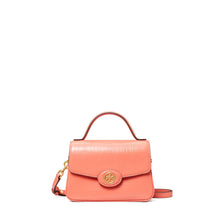 Robinson Crosshatched Small Top-Handle Bag - Coral Crush