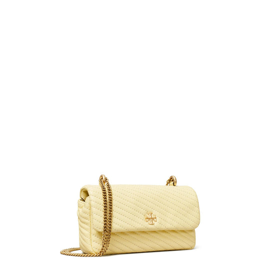Kira Moto Quilt Mini Flap Bag - Lemon