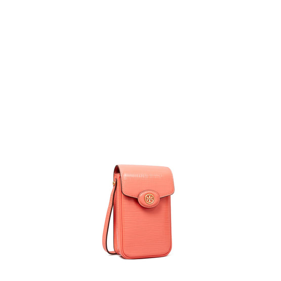 Robinson Crosshatched Phone Crossbody - Coral Crush