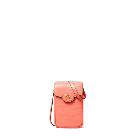 Robinson Crosshatched Phone Crossbody - Coral Crush