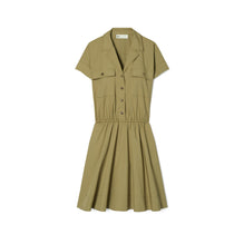 Cotton Poplin Shirtdress - Moss