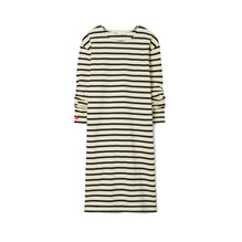 Scrunched-Sleeve Jersey T-Shirt Dress - Ivory/Black