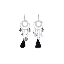 Galaxy Hoop Earring - Light Silver/Black