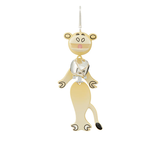 Cow Earring - Antique Tory Silver/White/Light Blue