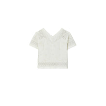 Embroidered Linen Top - Ivory