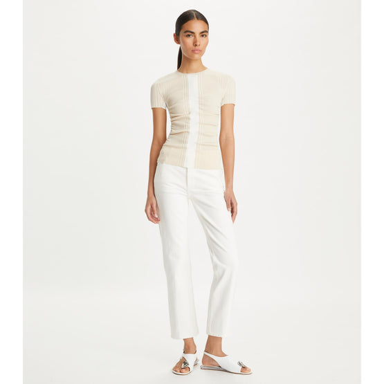 Kick Flare Denim Jean - White Chalk Wash