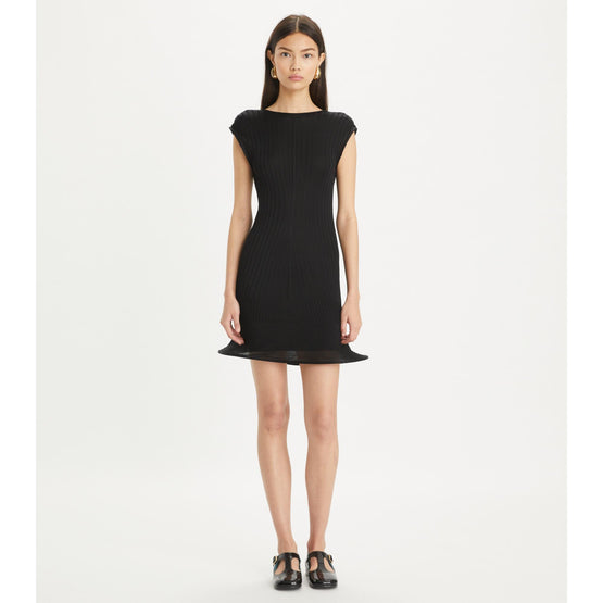 Viscose Knit Dress - Black