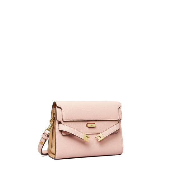 Lee Radziwill Pebbled Shoulder Bag - Pink Sand