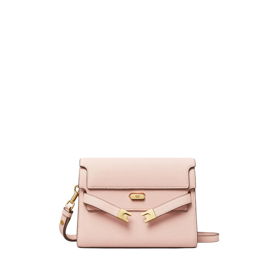 Lee Radziwill Pebbled Shoulder Bag - Pink Sand