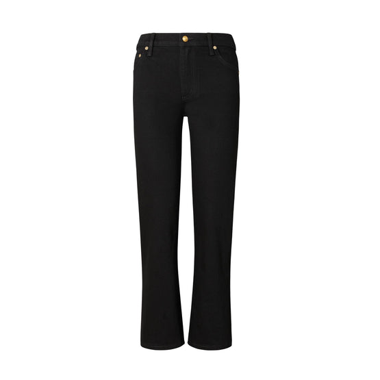 Cropped Kick Flare - Black Rinse Wash