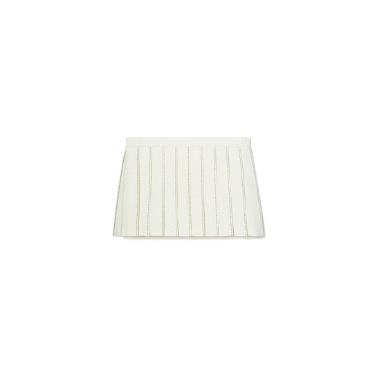 Stitch-Pleat Stretch Tennis Skirt - Snow White