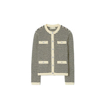 Kendra Cotton And Nylon Cardigan - Medium Navy/French Cream