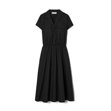 Cotton Poplin Midi Shirtdress - Black