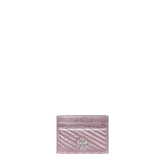 Kira Metallic Moto Quilt Card Case - Sparkle Pink