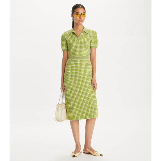 Jacquard Polo - Dark Mint