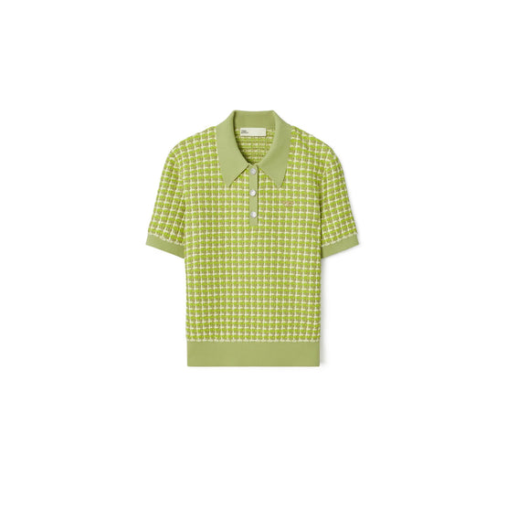 Jacquard Polo - Dark Mint