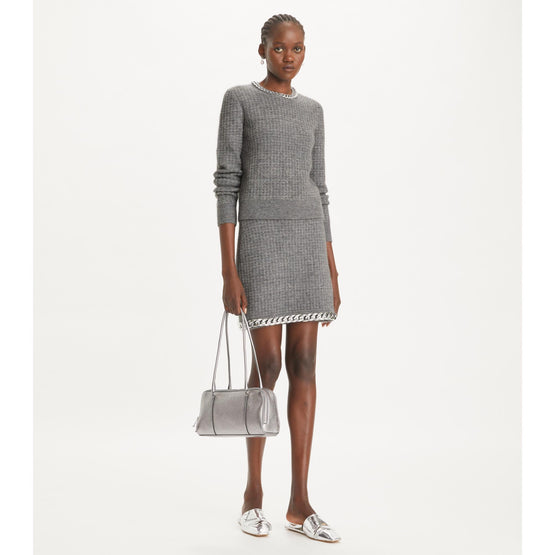 Chain Mini Skirt - Mineral Gray