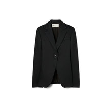 Textured Crepe Blazer - Black
