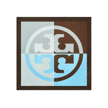 Color Block Logo Silk Neckerchief - Color Block Logo Blue