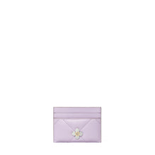 Kira Diamond Quilt Clover Card Case - Purple Heather