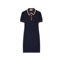Viscose Pointelle Dress - Tory Navy