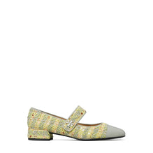 Cap-Toe Mary Jane Heel Ballet 25mm - Yellow Multi/Loutre Gray