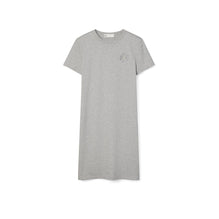 Crystal-Embellished Jersey T-Shirt Dress - Gray Melange