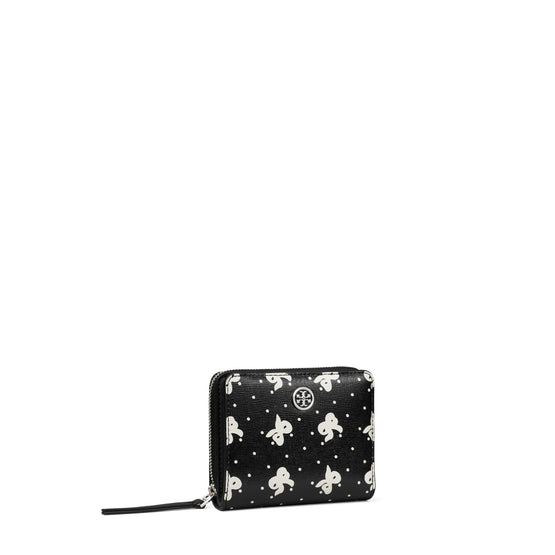 Robinson Printed Bi-Fold Wallet - Black Tossed Bow