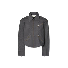 Denim Biker Jacket - Unwashed Raw Indigo