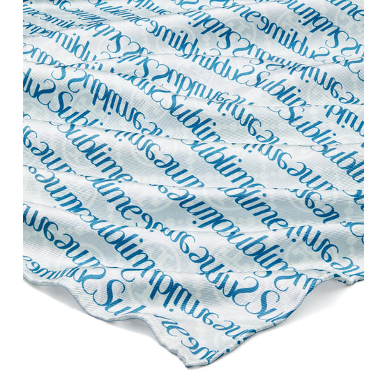 T Monogram Sublime Silk Scarf - Blue