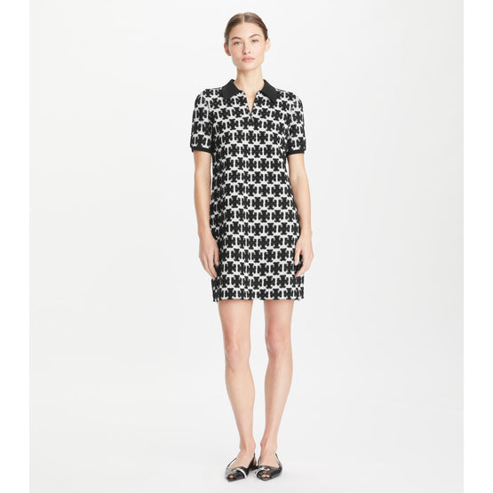 BouclÃ¨ Polo Dress - Black/French Cream