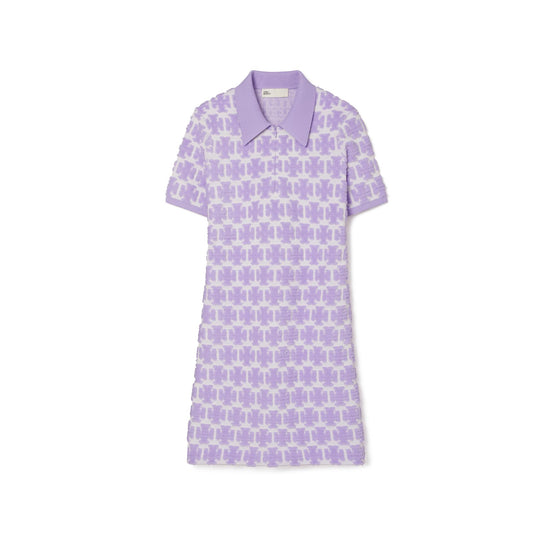 BouclÃ¨ Polo Dress - Crisp Lavender/Soft White