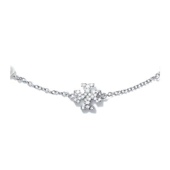 Delicate Kira Pearl Bracelet - Tory Silver/Crystal/Pearl
