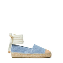 Cap-Toe Platform Espadrilles - Blue Cloud/Naturale