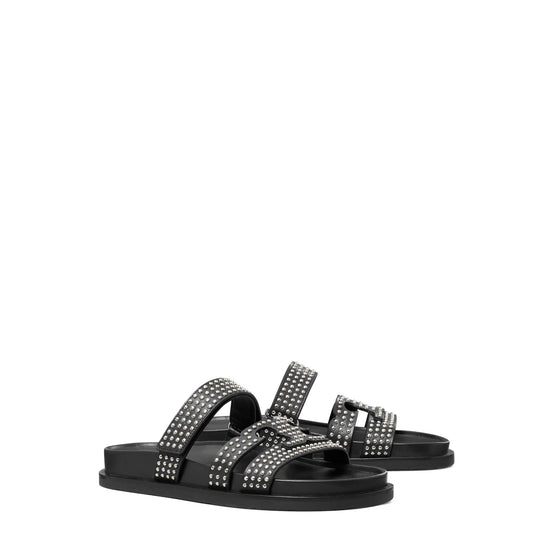 Ines Stud Sport Slide - Perfect Black/Silver