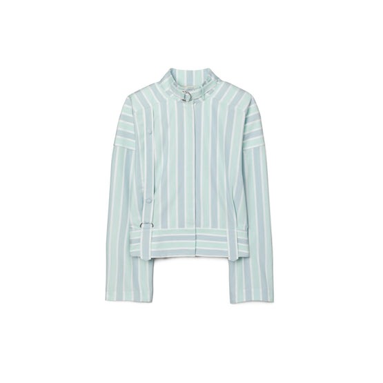 Cotton Striped Shirt - Mint Stripe