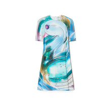 Cotton T-Shirt Dress - Blue Lucky Duck