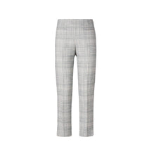 Printed Twill Crepe Pant - Dusted Blue Crosshatch