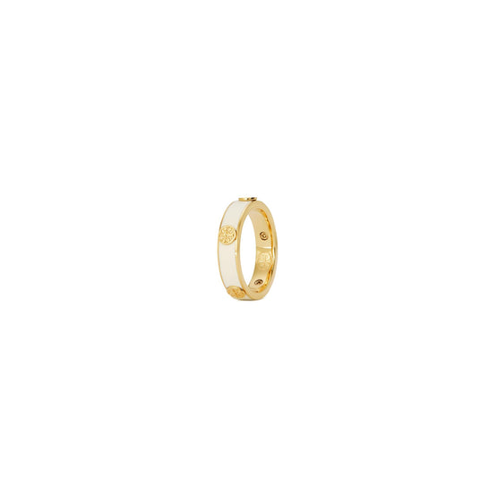 Miller Stud Enamel Ring - Tory Gold/New Ivory
