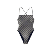 Printed Tie-Back One-Piece - T Monogram Tory Navy/Sesame
