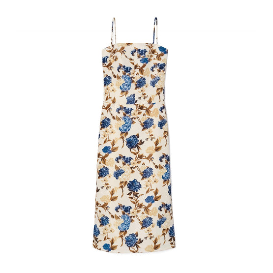 Strap Back Dress - Caramel Mixed Floral